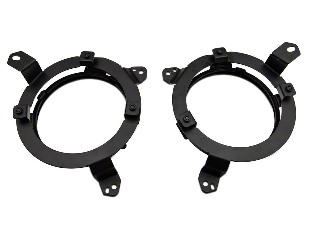 Raxiom Axial Series 7-Inch LED Halo Headlights with DRL and Amber Turn Signals; Black Housing; Clear Lens (20-25 Jeep Gladiator JT)