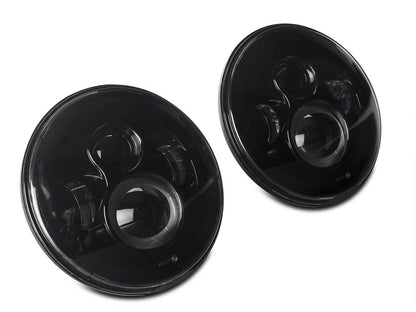Raxiom Axial Series 7-Inch LED Daymaker Headlights; Black Housing; Clear Lens (20-25 Jeep Gladiator JT)