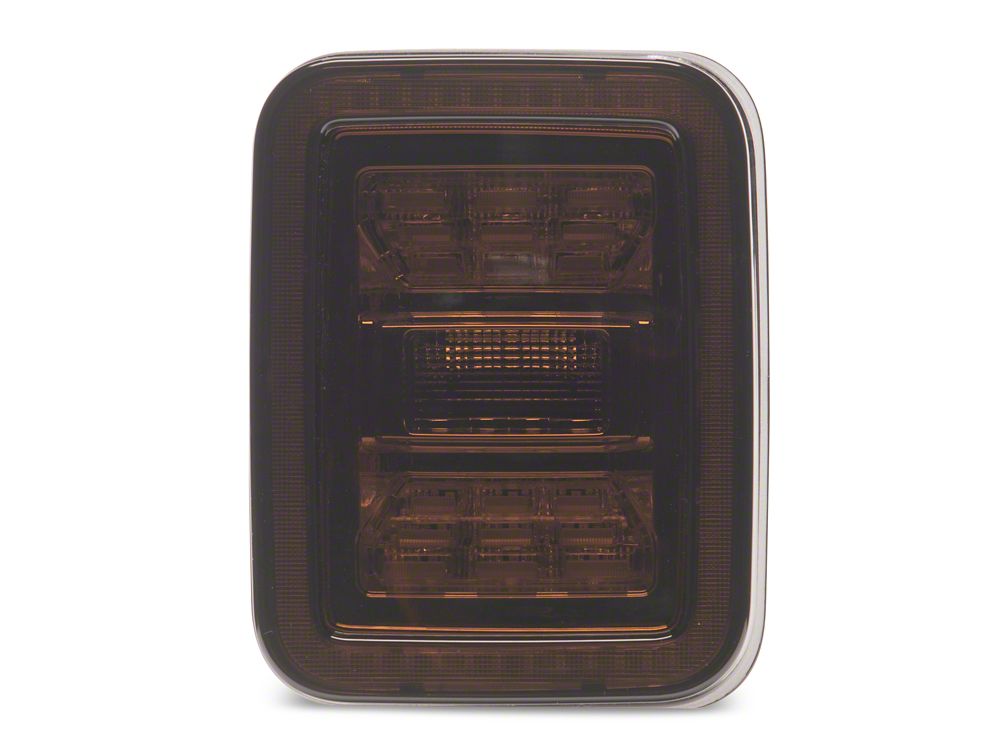 Raxiom Axial Series LED Tail Lights; Black Housing; Smoked Lens (20-25 Jeep Gladiator JT w/ Factory Halogen Tail Lights & w/o Blind Spot Detection))