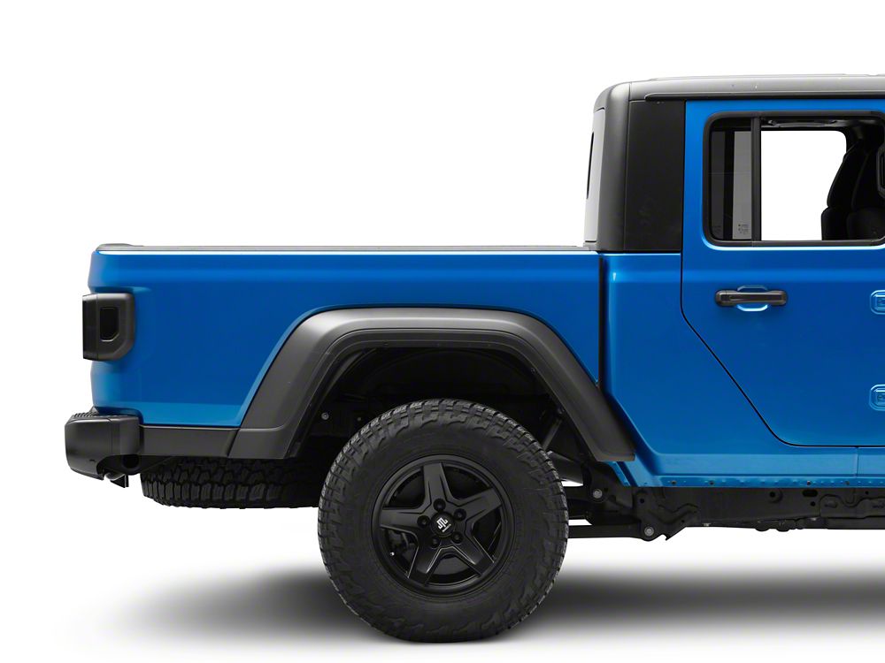 Raxiom Axial Series LED Tail Lights; Black Housing; Smoked Lens (20-25 Jeep Gladiator JT w/ Factory Halogen Tail Lights & w/o Blind Spot Detection))