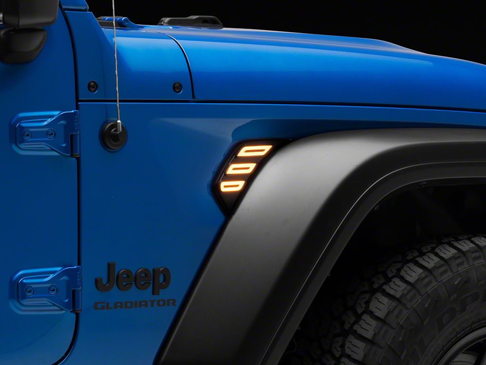 Raxiom Axial Series LED Fender Lights with Sequential Turn Signal Function (20-25 Jeep Gladiator JT)