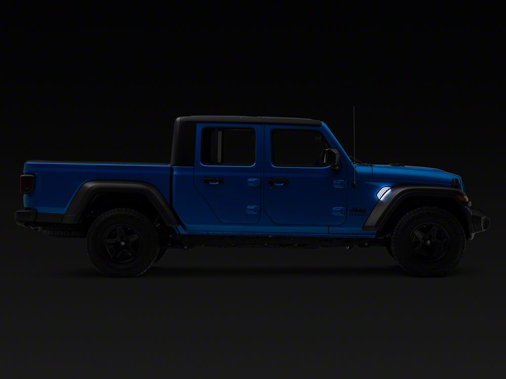 Raxiom Axial Series LED Fender Vent Sidemarker; Clear (20-25 Jeep Gladiator JT)