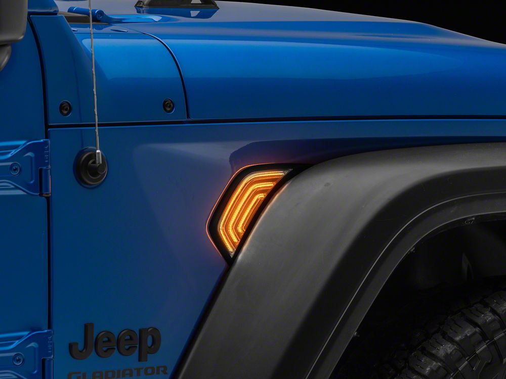Raxiom Axial Series Sequential LED Fender Vent Sidemarker; Clear (20-25 Jeep Gladiator JT)