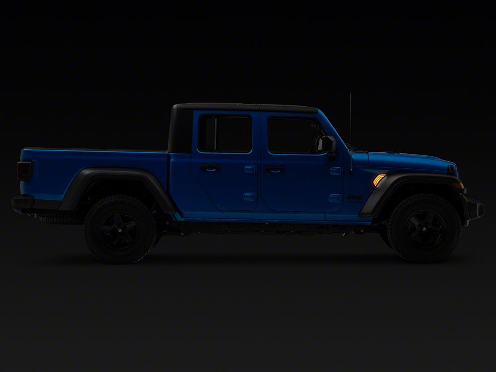 Raxiom Axial Series Sequential LED Fender Vent Sidemarker; Clear (20-25 Jeep Gladiator JT)