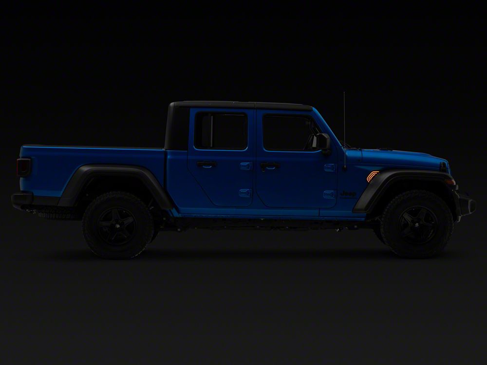 Raxiom Axial Series LED Fender Vent Sidemarker; Smoked (20-25 Jeep Gladiator JT)