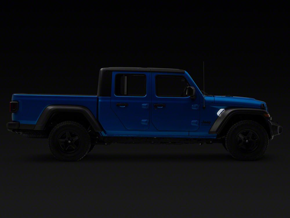 Raxiom Axial Series Sequential LED Fender Vent Sidemarker; Smoke (20-25 Jeep Gladiator JT)