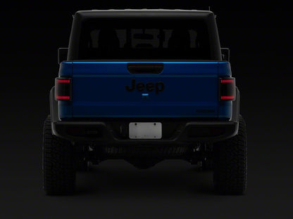 Raxiom Low Profile LED Tail Lights; Black Housing; Smoked Lens (20-25 Jeep Gladiator JT w/ Factory Halogen Tail Lights & w/o Blind Spot Detection))