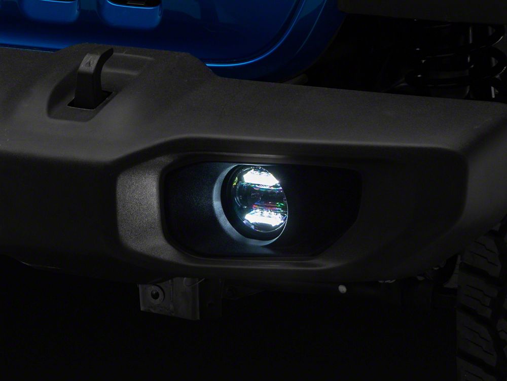 Raxiom Axial Series LED Angel Eye Fog Lights; Amber and White (20-25 Jeep Gladiator JT)