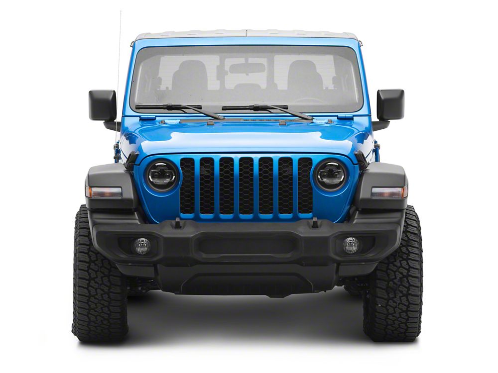 Raxiom 9-Inch Vader LED Headlights; Black Housing; Clear Lens (20-25 Jeep Gladiator JT)