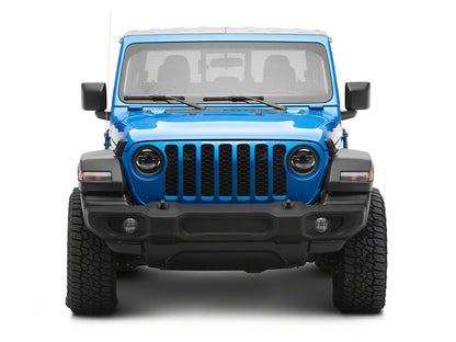 Raxiom 9-Inch Vader LED Headlights; Black Housing; Clear Lens (20-25 Jeep Gladiator JT)