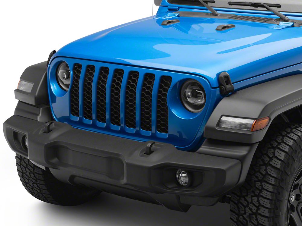 Raxiom 9-Inch Vader LED Headlights; Black Housing; Clear Lens (20-25 Jeep Gladiator JT)