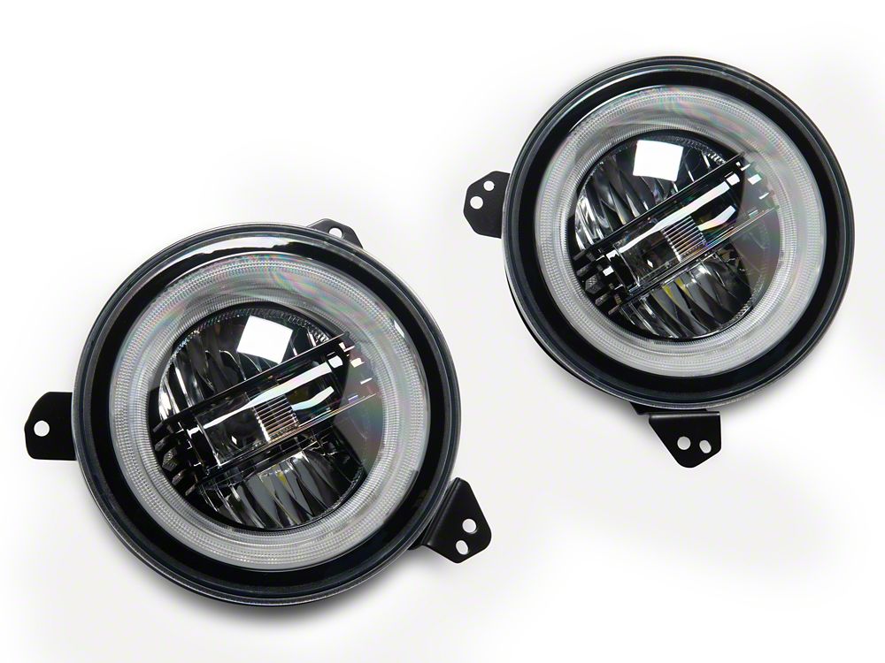 Raxiom 9-Inch LED Headlights with DRL and Turn Signals; Black Housing; Clear Lens (20-25 Jeep Gladiator JT)