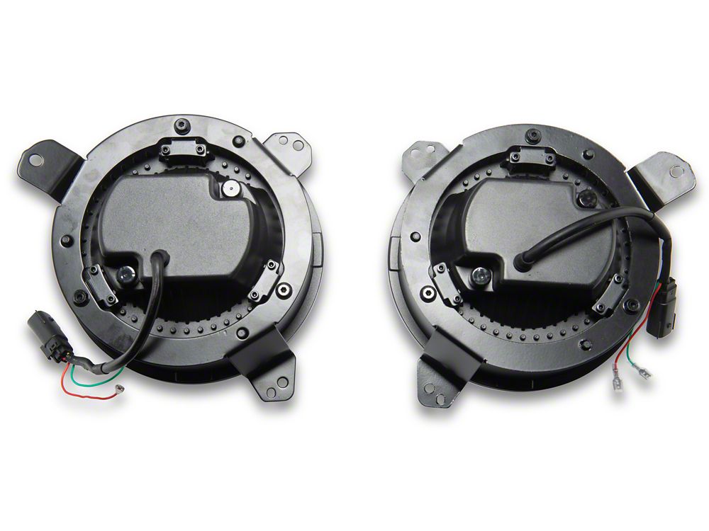 Raxiom 9-Inch LED Headlights with DRL and Turn Signals; Black Housing; Clear Lens (20-25 Jeep Gladiator JT)