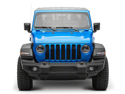 Raxiom 9-Inch LED Headlights with DRL and Turn Signals; Black Housing; Clear Lens (20-25 Jeep Gladiator JT)