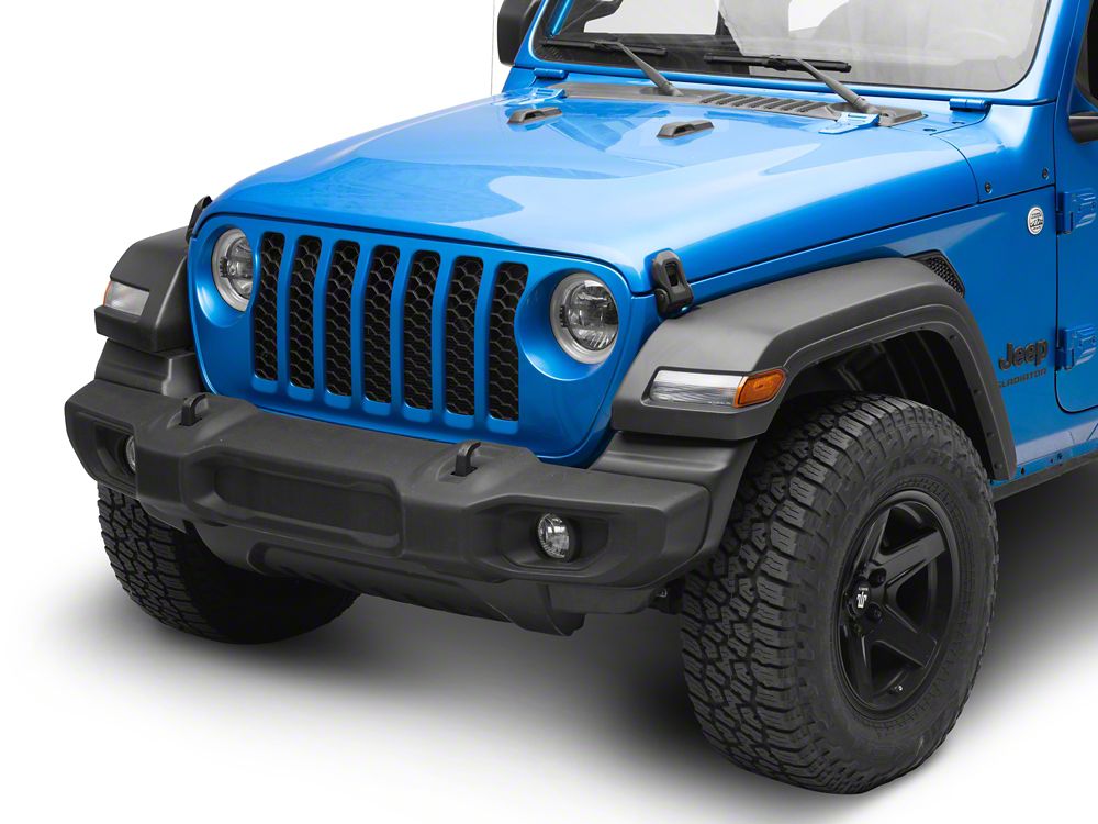 Raxiom 9-Inch LED Headlights with DRL and Turn Signals; Black Housing; Clear Lens (20-25 Jeep Gladiator JT)