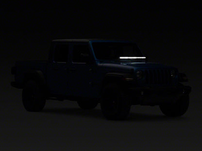 Raxiom Axial Series 30-Inch Single Row LED Light Bar with Hood Mounting Brackets (20-25 Jeep Gladiator JT)