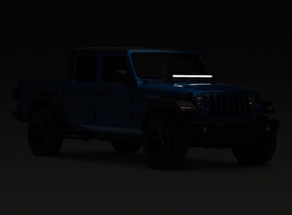 Raxiom Axial Series 30-Inch Single Row LED Light Bar with Hood Mounting Brackets (20-25 Jeep Gladiator JT)