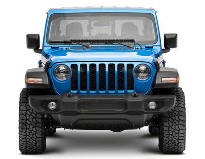 Raxiom Axial Series 30-Inch Single Row LED Light Bar with Hood Mounting Brackets (20-25 Jeep Gladiator JT)