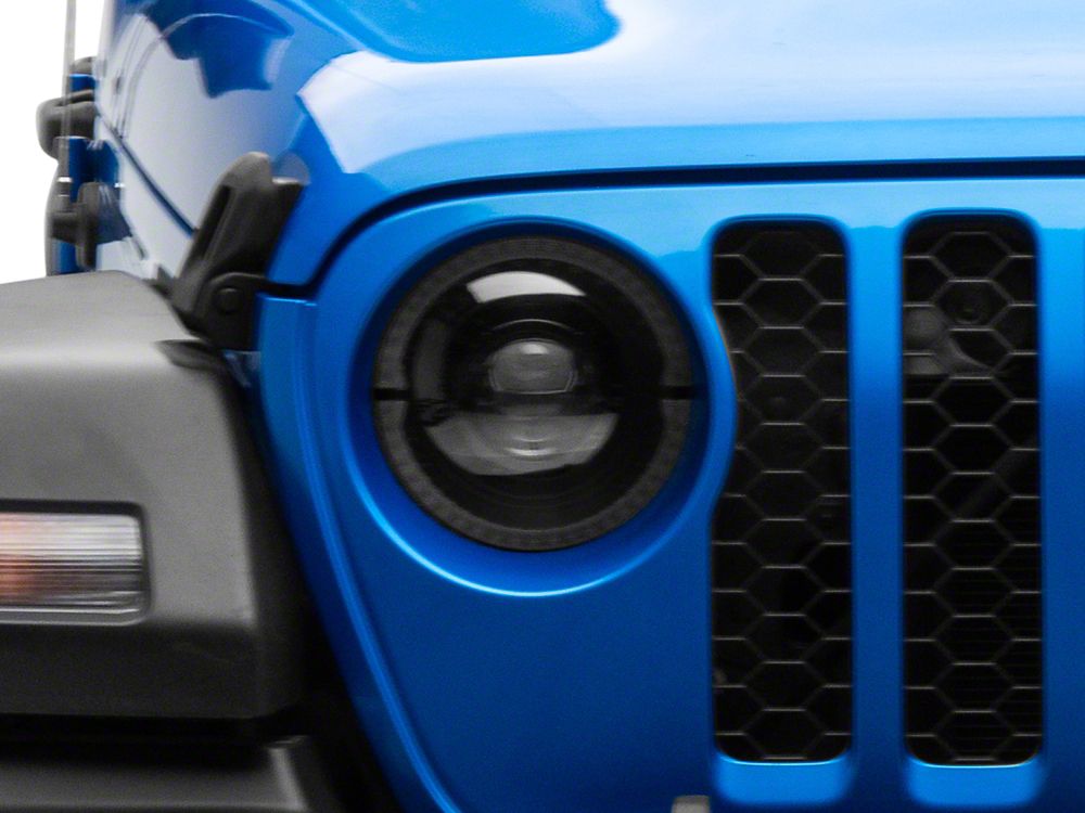 Raxiom High Output LED Headlights with Angel Eye DRL; Black Housing; Clear Lens (20-25 Jeep Gladiator JT)