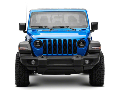 Raxiom High Output LED Headlights with Angel Eye DRL; Black Housing; Clear Lens (20-25 Jeep Gladiator JT)