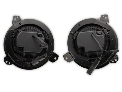 Raxiom Axial Series 9-Inch LED Headlights with RGB Halo; Black Housing; Clear Lens (20-25 Jeep Gladiator JT)