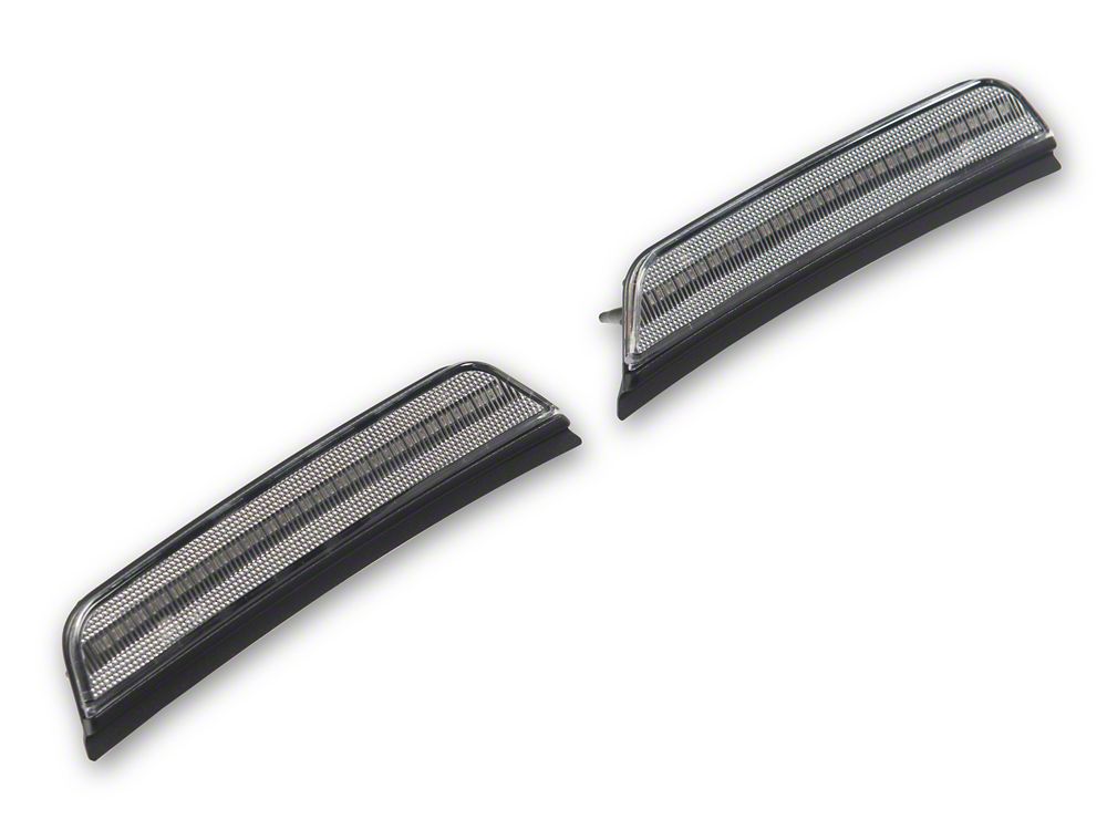 Raxiom LED Front Side Marker Lights; Clear Lens; Amber LED (22-25 Jeep Grand Cherokee WK2)