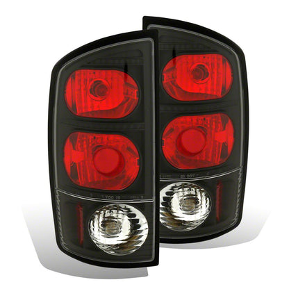 Raxiom Axial Series Tail Lights; Black Housing; Red/Clear Lens (02-05 RAM 1500)
