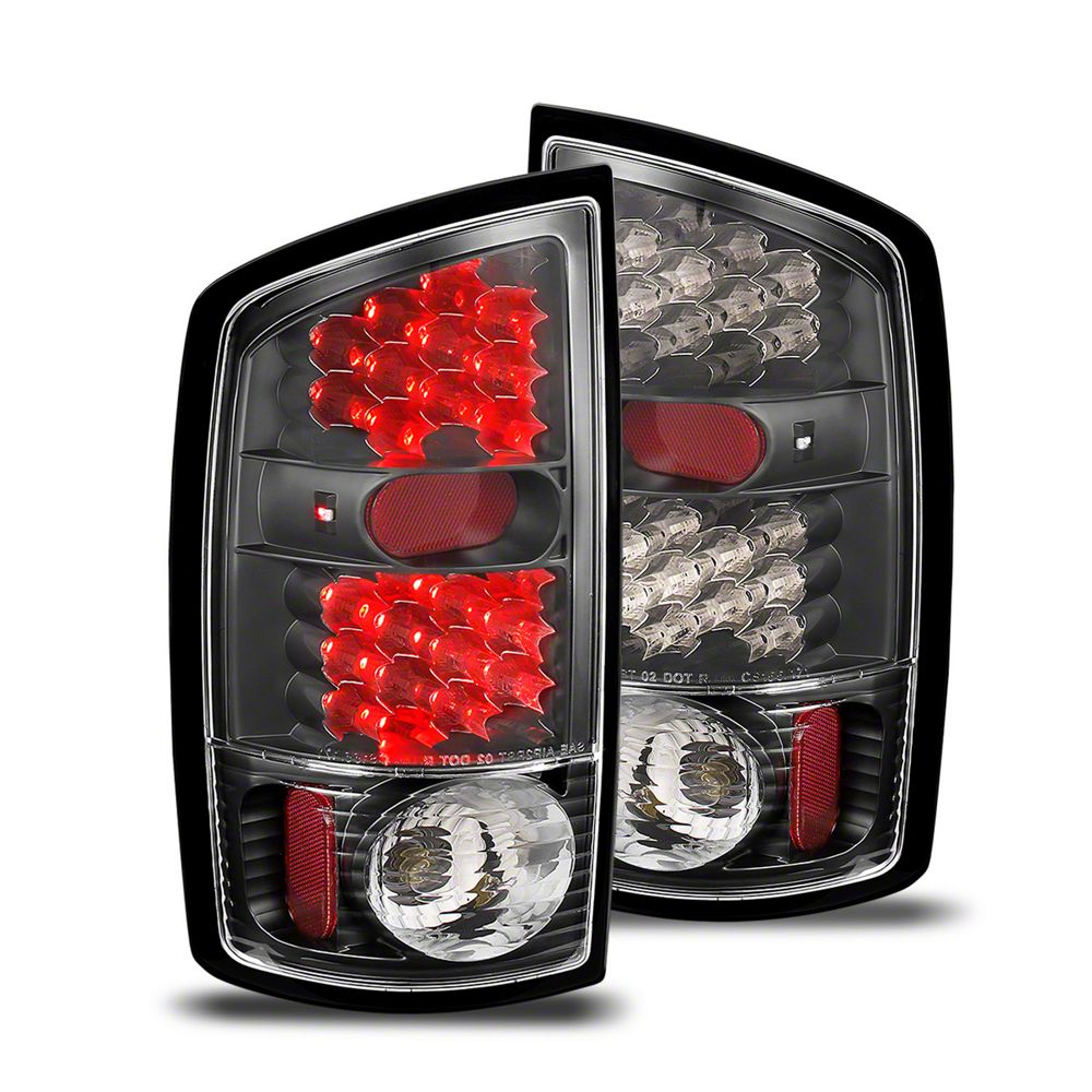 Raxiom LED Tail Lights; Black Housing; Clear Lens (02-05 RAM 1500)