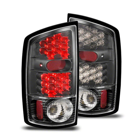 Raxiom LED Tail Lights; Black Housing; Clear Lens (02-05 RAM 1500)