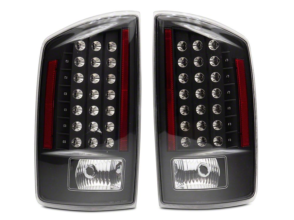 Raxiom LED Tail Lights; Black Housing; Clear Lens (07-08 RAM 1500)