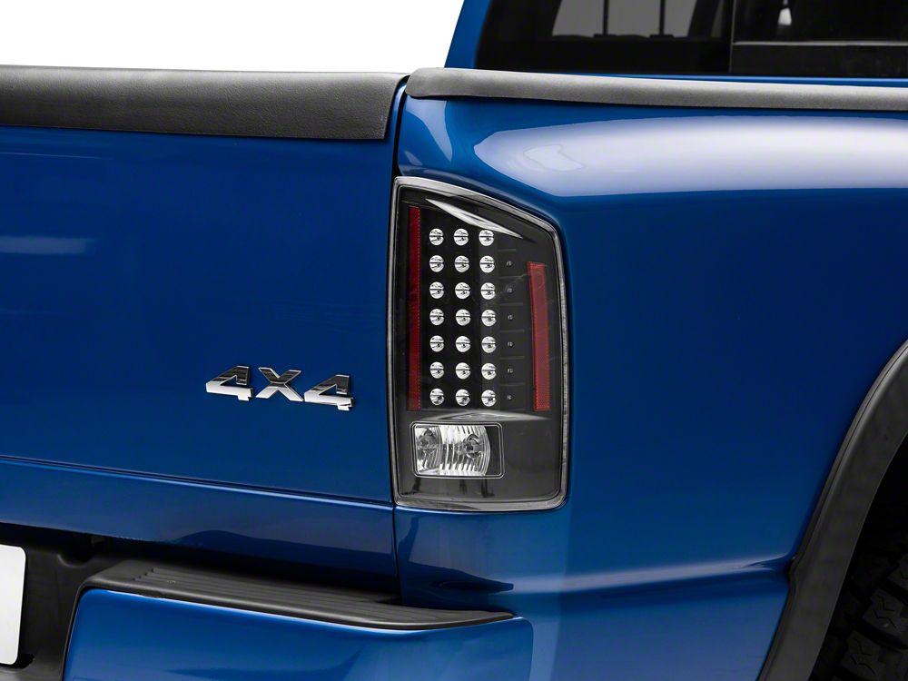 Raxiom LED Tail Lights; Black Housing; Clear Lens (07-08 RAM 1500)