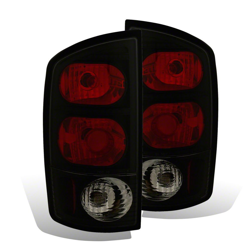 Raxiom Axial Series Tail Lights; Black Housing; Dark Smoked Lens (02-05 RAM 1500)