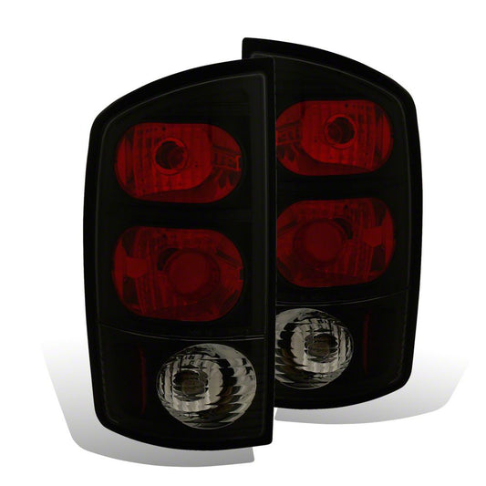 Raxiom Axial Series Tail Lights; Black Housing; Dark Smoked Lens (02-05 RAM 1500)
