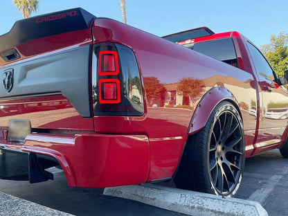 Raxiom LED Tail Lights; Black Housing; Light Smoked Lens (09-18 RAM 1500 w/ Factory Halogen Tail Lights)