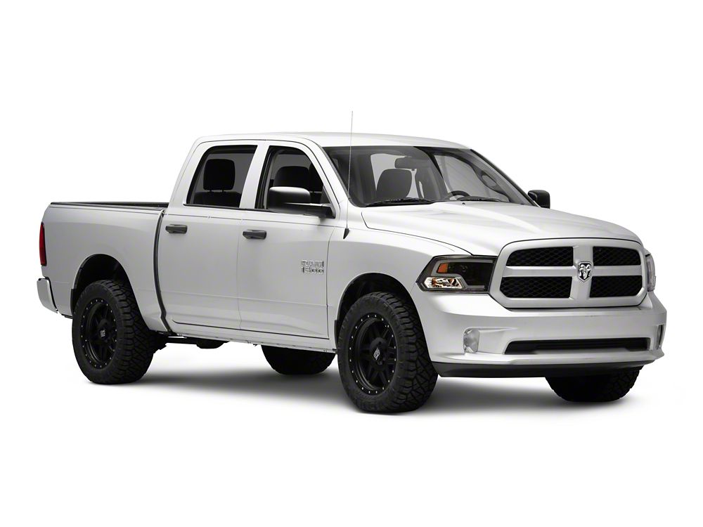 Raxiom LED Halo Projector Headlights; Black Housing; Clear Lens (09-18 RAM 1500 w/ Factory Halogen Non-Projector Headlights)