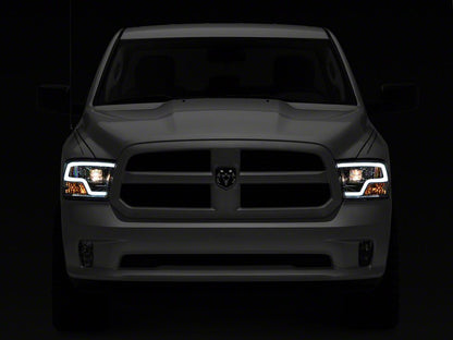 Raxiom LED Halo Headlights; Chrome Housing; Clear Lens (09-18 RAM 1500 w/ Factory Halogen Non-Projector Headlights)