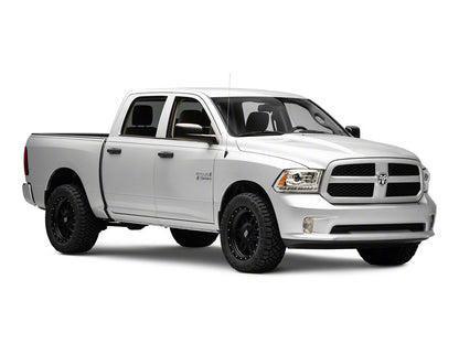 Raxiom LED Halo Headlights with Switchback Turn Signals; Chrome Housing; Clear Lens (09-18 RAM 1500 w/ Factory Halogen Non-Projector Headlights)