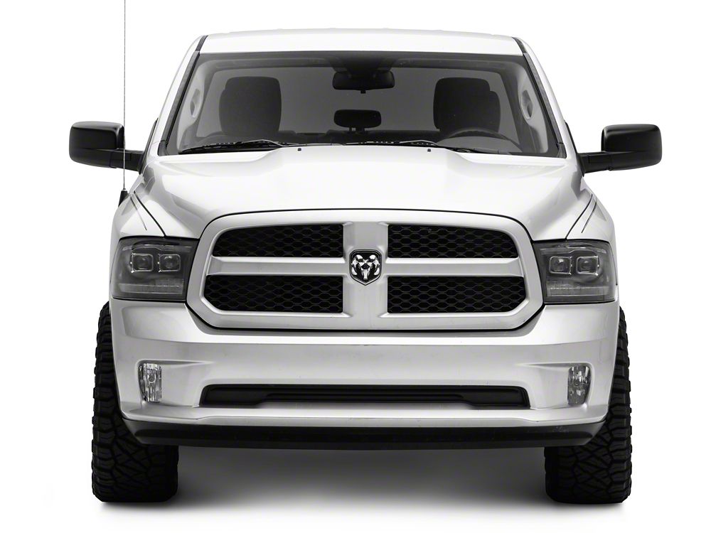 Raxiom LED Projector Headlights with Switchback Turn Signals; Black Housing; Clear Lens (09-18 RAM 1500 w/ Factory Halogen Non-Projector Headlights)
