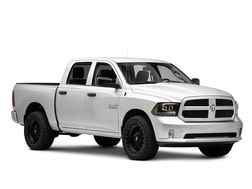Raxiom LED Projector Headlights with Switchback Turn Signals; Black Housing; Clear Lens (09-18 RAM 1500 w/ Factory Halogen Non-Projector Headlights)