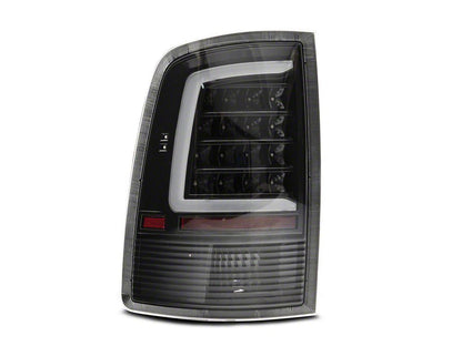 Raxiom Axial Series LED Tail Lights; Black Housing; Clear Lens (09-18 RAM 1500 w/ Factory Halogen Tail Lights)