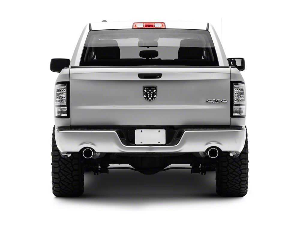 Raxiom Axial Series LED Tail Lights; Chrome Housing; Clear Lens (09-18 RAM 1500 w/ Factory Halogen Tail Lights)