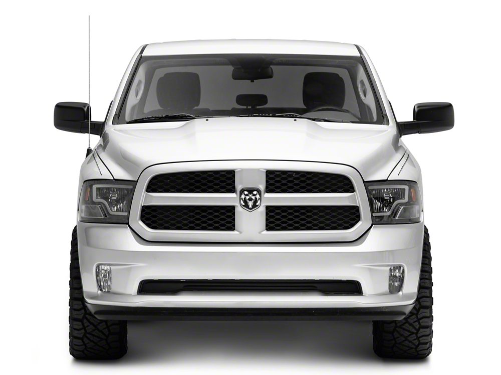 Raxiom LED Bar Headlights; Black Housing; Clear Lens (09-18 RAM 1500 w/ Factory Halogen Non-Projector Headlights)