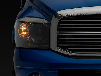 Raxiom Axial Series OEM Style Replacement Headlights; Chrome Housing; Smoked Lens (06-08 RAM 1500)
