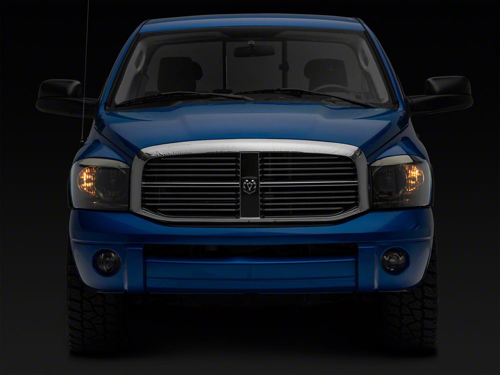 Raxiom Axial Series OEM Style Replacement Headlights; Chrome Housing; Smoked Lens (06-08 RAM 1500)