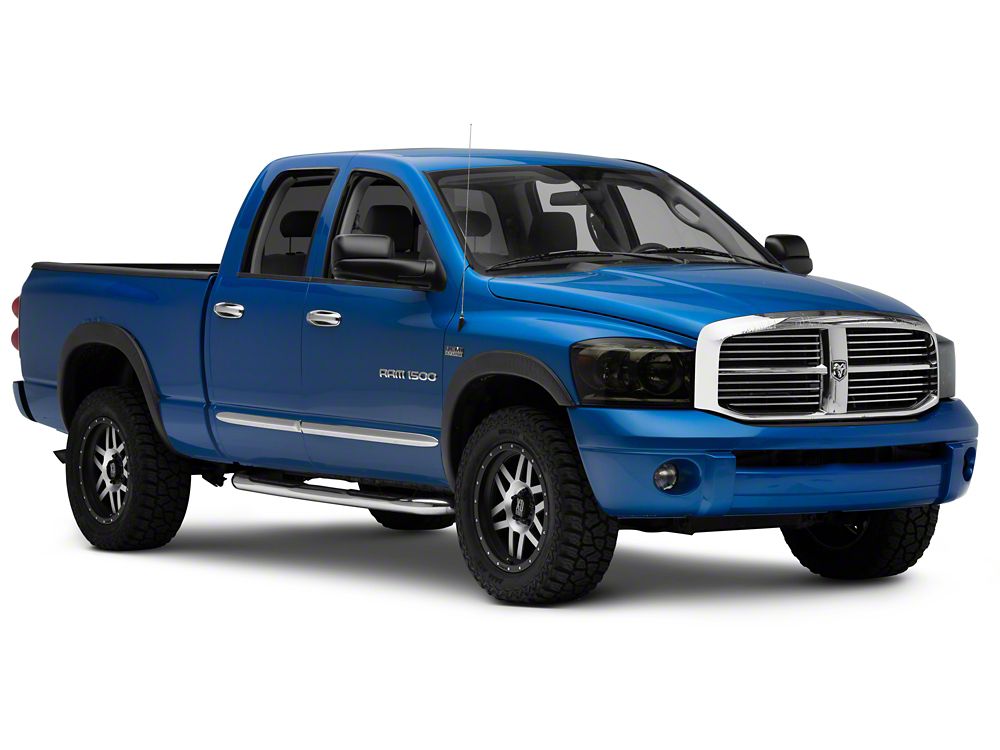 Raxiom Axial Series OEM Style Replacement Headlights; Chrome Housing; Smoked Lens (06-08 RAM 1500)