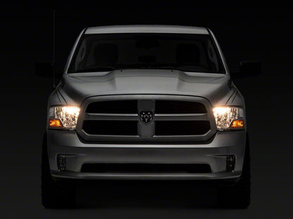 Raxiom Axial Series OEM Style Replacement Headlights with Single Bulb; Chrome Housing; Clear Lens (09-18 RAM 1500 w/ Factory Halogen Non-Projector Headlights)