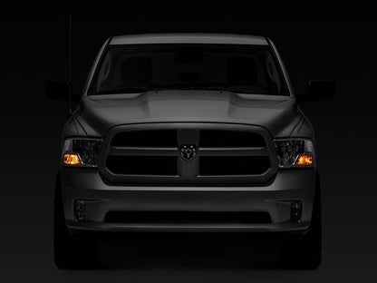Raxiom Axial Series OEM Style Replacement Headlights with Single Bulb; Chrome Housing; Clear Lens (09-18 RAM 1500 w/ Factory Halogen Non-Projector Headlights)