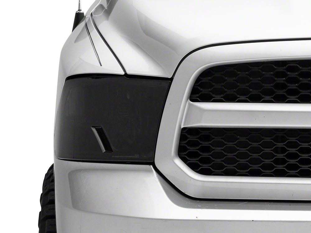 Raxiom Axial Series OEM Style Replacement Headlights with Single Bulb; Chrome Housing; Smoked Lens (09-18 RAM 1500 w/ Factory Halogen Non-Projector Headlights)