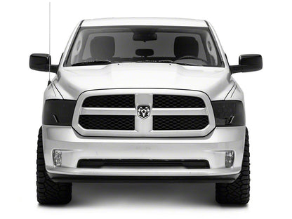 Raxiom Axial Series OEM Style Replacement Headlights with Single Bulb; Chrome Housing; Smoked Lens (09-18 RAM 1500 w/ Factory Halogen Non-Projector Headlights)