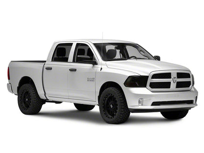 Raxiom Axial Series OEM Style Replacement Headlights with Single Bulb; Chrome Housing; Smoked Lens (09-18 RAM 1500 w/ Factory Halogen Non-Projector Headlights)